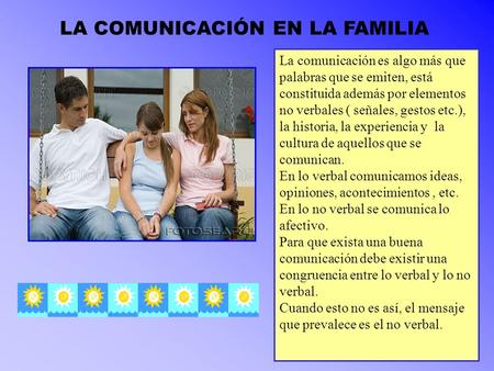 LA COMUNICACIÓN EN LA FAMILIA