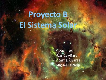 Proyecto B El Sistema Solar