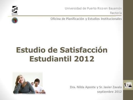 Estudio de Satisfacción Estudiantil 2012