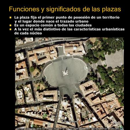 Funciones y significados de las plazas