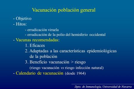 Vacunación población general