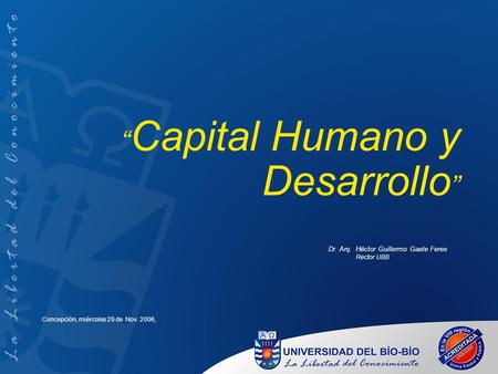 “Capital Humano y Desarrollo”