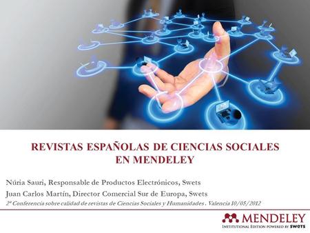 revistas españolas de ciencias sociales en mendeley