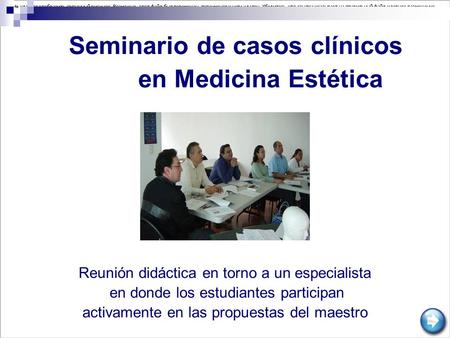 Seminario de casos clínicos en Medicina Estética