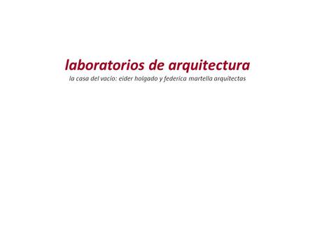 laboratorios de arquitectura