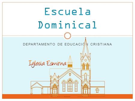 DEPARTAMENTO DE EDUCACIÓN CRISTIANA