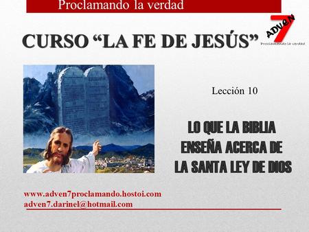 CURSO “LA FE DE JESÚS” LO QUE LA BIBLIA ENSEÑA ACERCA DE