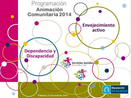 Palencia, 27 de enero de 2014 Animación Comunitaria 2014 Envejecimiento activo Dependencia y Discapacidad.