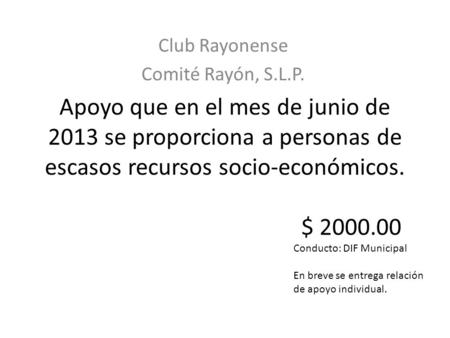 Club Rayonense Comité Rayón, S.L.P.