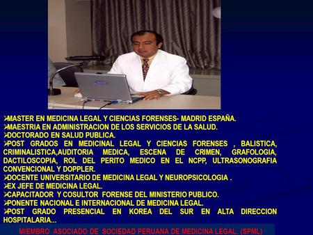 MASTER EN MEDICINA LEGAL Y CIENCIAS FORENSES- MADRID ESPAÑA.