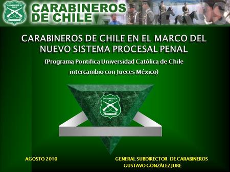 CARABINEROS DE CHILE EN EL MARCO DEL NUEVO SISTEMA PROCESAL PENAL