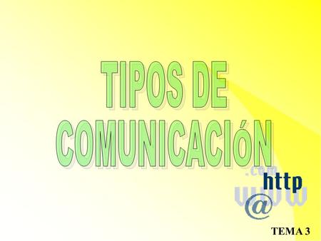 TIPOS DE COMUNICACIÓN.