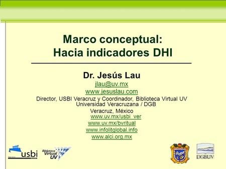 Marco conceptual: Hacia indicadores DHI