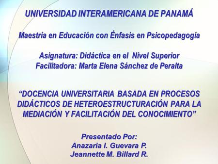 UNIVERSIDAD INTERAMERICANA DE PANAMÁ