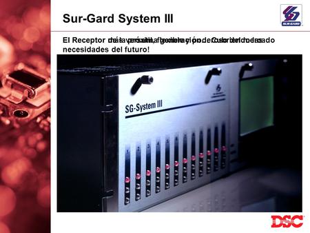 Sur-Gard System III El Receptor más versatil, flexible y poderoso del mercado El Receptor de la próxima generación… Cubriendo las necesidades del futuro!
