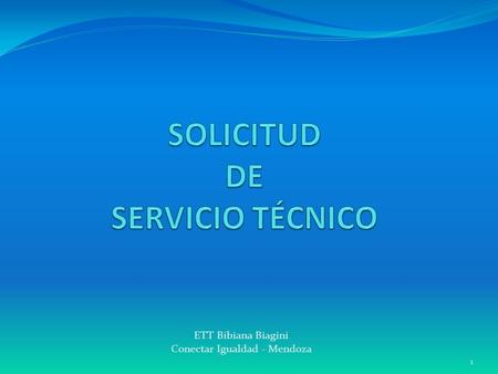 SOLICITUD DE SERVICIO TÉCNICO