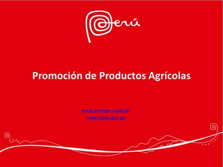 Promoción de Productos Agrícolas