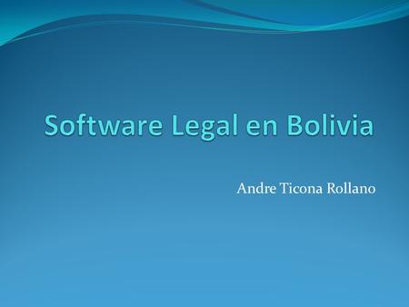 Software Legal en Bolivia