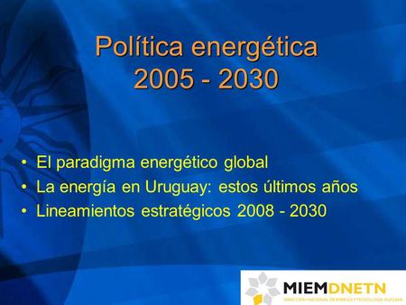 Política energética El paradigma energético global