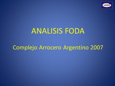 Complejo Arrocero Argentino 2007