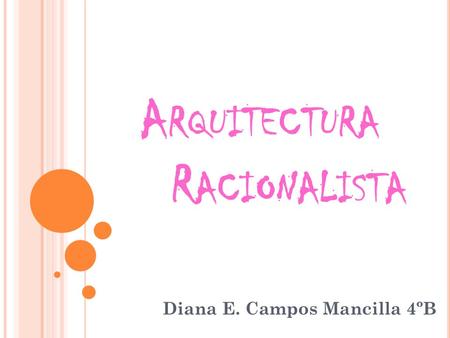 Arquitectura Racionalista