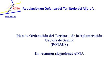 Plan de Ordenación del Territorio de la Aglomeración Urbana de Sevilla