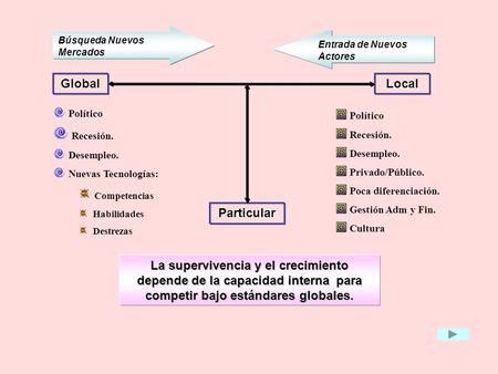 Global Local Particular Recesión. Competencias