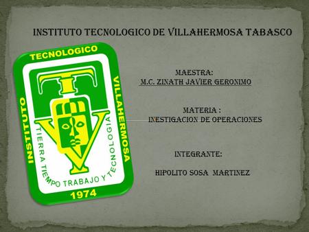 INSTITUTO TECNOLOGICO DE VILLAHERMOSA TABASCO