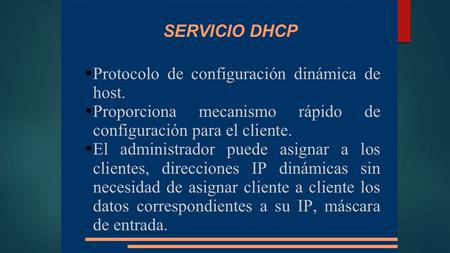 Pasos que ejecuta el servidor DHCP DHCP Discovery DHCPDISCOVER (para ubicar servidores DHCP disponibles) DHCP Discovery es una solicitud DHCP.
