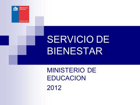 MINISTERIO DE EDUCACION 2012