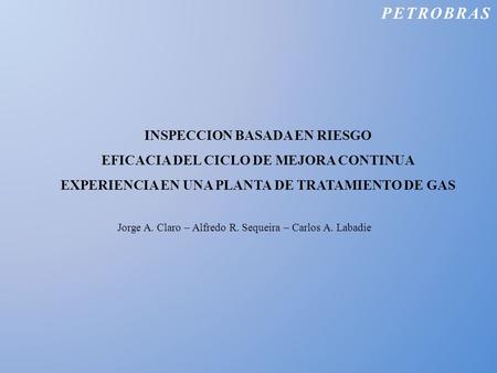 PETROBRAS INSPECCION BASADA EN RIESGO