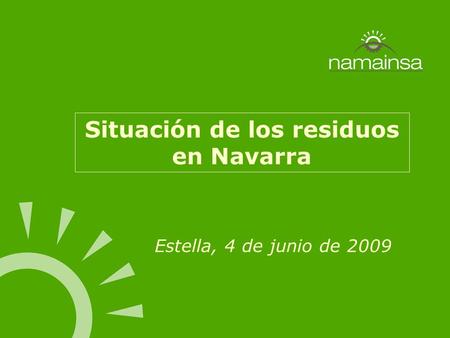 Situación de los residuos en Navarra