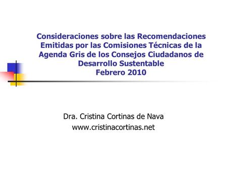 Dra. Cristina Cortinas de Nava