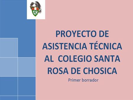 Proyecto de asistencia técnica al colegio Santa Rosa de Chosica