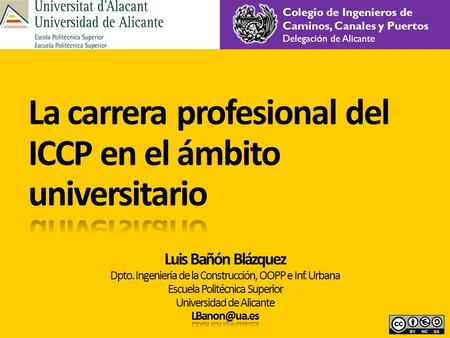 La carrera profesional del ICCP en el ámbito universitario
