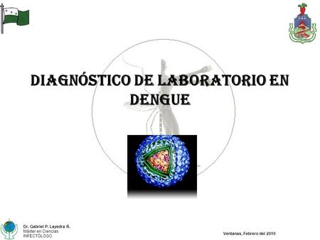 Diagnóstico de laboratorio en dengue Dr. Gabriel P. Layedra R. Máster en Ciencias INFECTÓLOGO Ventanas, Febrero del 2010.