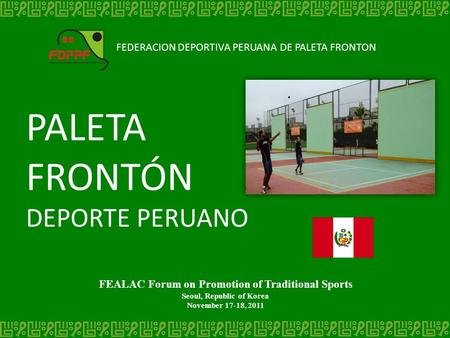PALETA FRONTÓN DEPORTE PERUANO