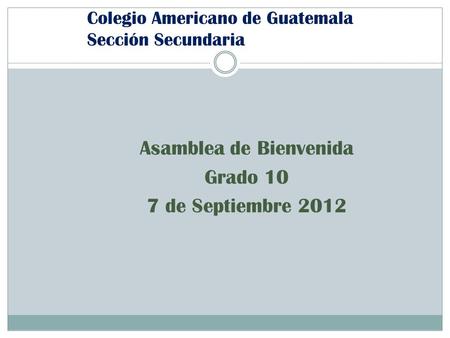 Colegio Americano de Guatemala Sección Secundaria