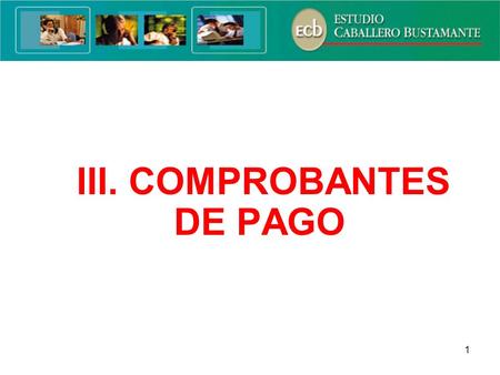 III. COMPROBANTES DE PAGO
