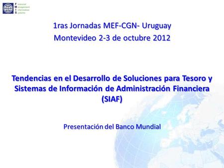 Contenido Jornadas MEF-CGN 2012 Terminología del SIAF