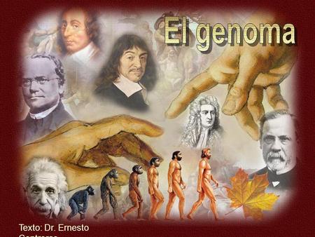 El genoma Texto: Dr. Ernesto Contreras.
