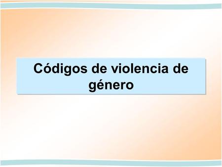Códigos de violencia de género