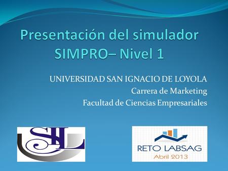 Presentación del simulador SIMPRO– Nivel 1