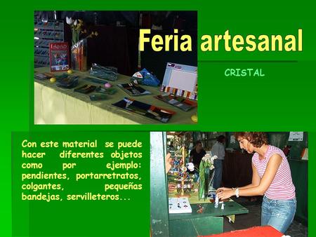 Feria artesanal CRISTAL