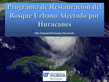 Programa de Restauración del Bosque Urbano Afectado por Huracanes