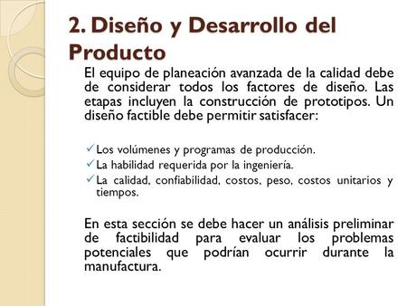 2. Diseño y Desarrollo del Producto