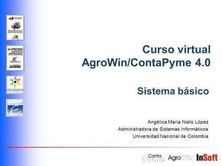 Curso virtual AgroWin/ContaPyme 4.0 Sistema básico