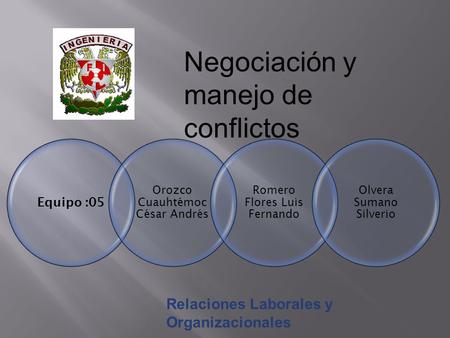 Negociación y manejo de conflictos
