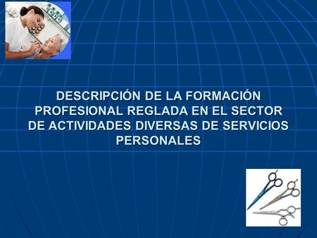 DESCRIPCIÓN DE LA FORMACIÓN PROFESIONAL REGLADA EN EL SECTOR DE ACTIVIDADES DIVERSAS DE SERVICIOS PERSONALES.