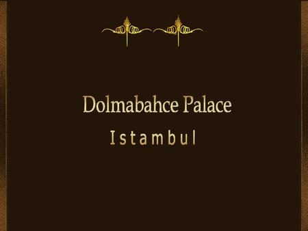 El Palacio de Dolmabahçe en Estambul, Turquía, situado en el Europeo lado del Bósforo, fue el principal centro administrativo del Imperio Otomano. Una.